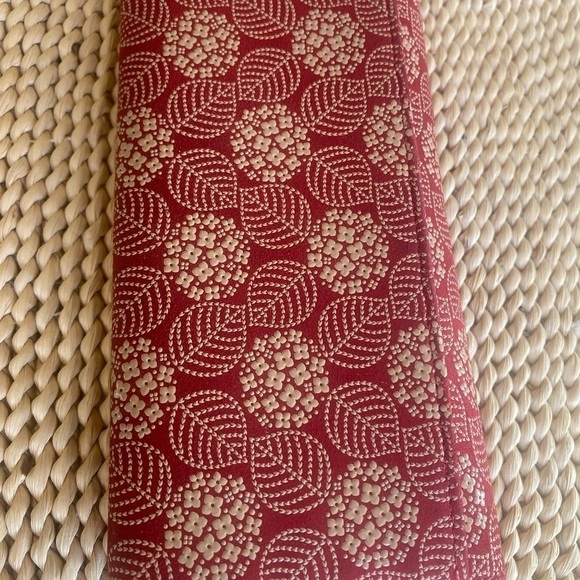 Koshu Inden-Ya Hand Crafted Long Wallet Red and Ivory - Picture 11 of 13